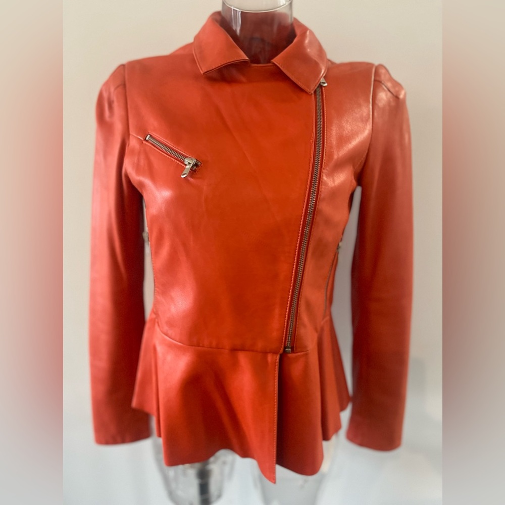 Danier Burnt Orange Leather Jacket - Picture 3 of 8